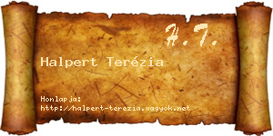 Halpert Terézia névjegykártya